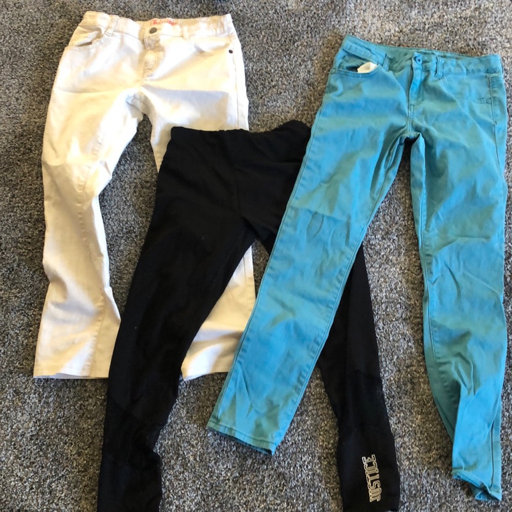 Lot of 3 Girls Jeans+Leggings size 14